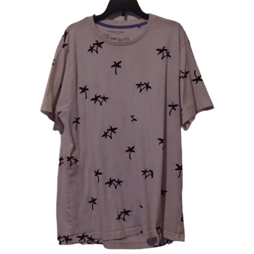 -- Denim & Flower Graphic Tee
